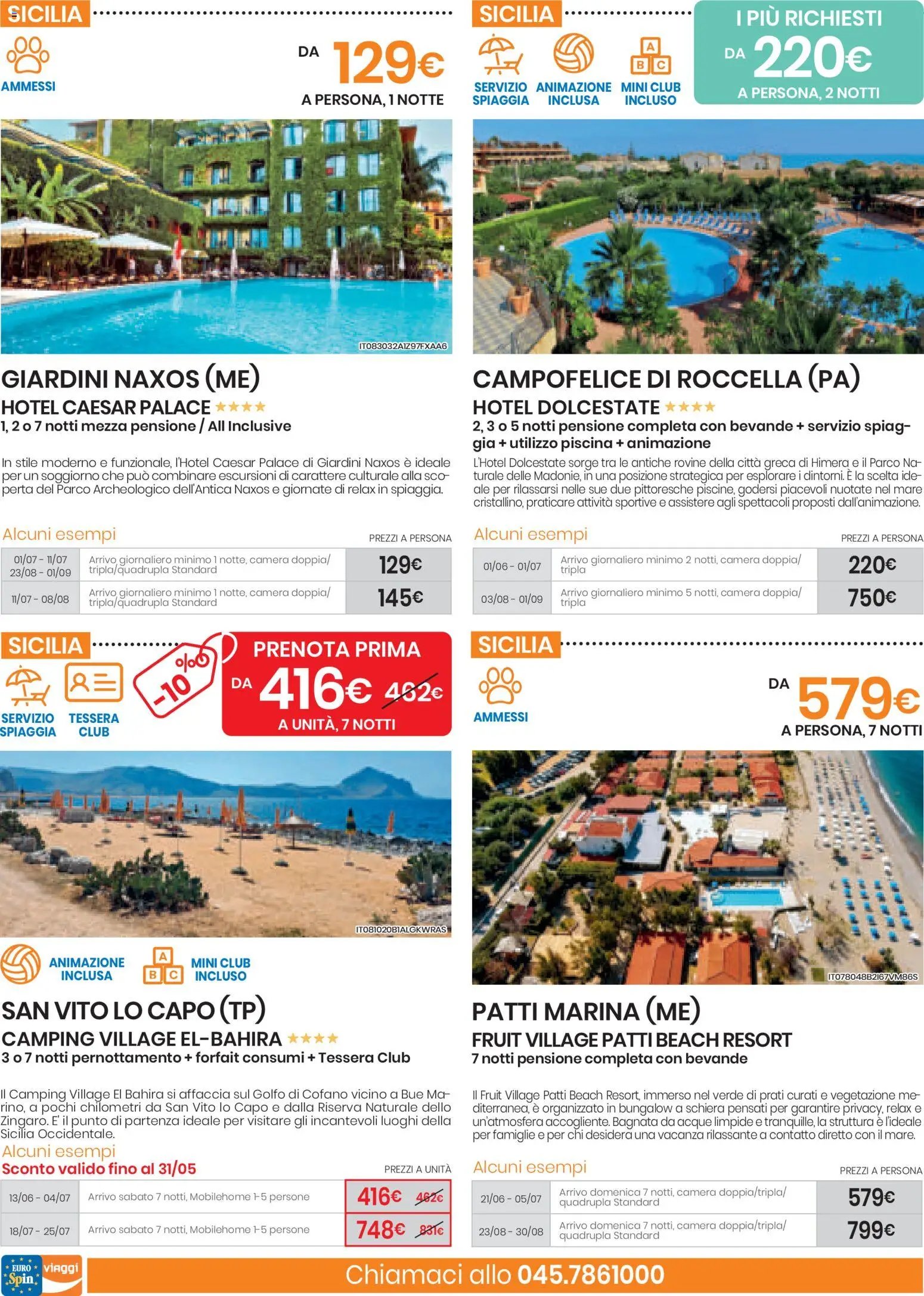 Eurospin volantino Viaggi Sud