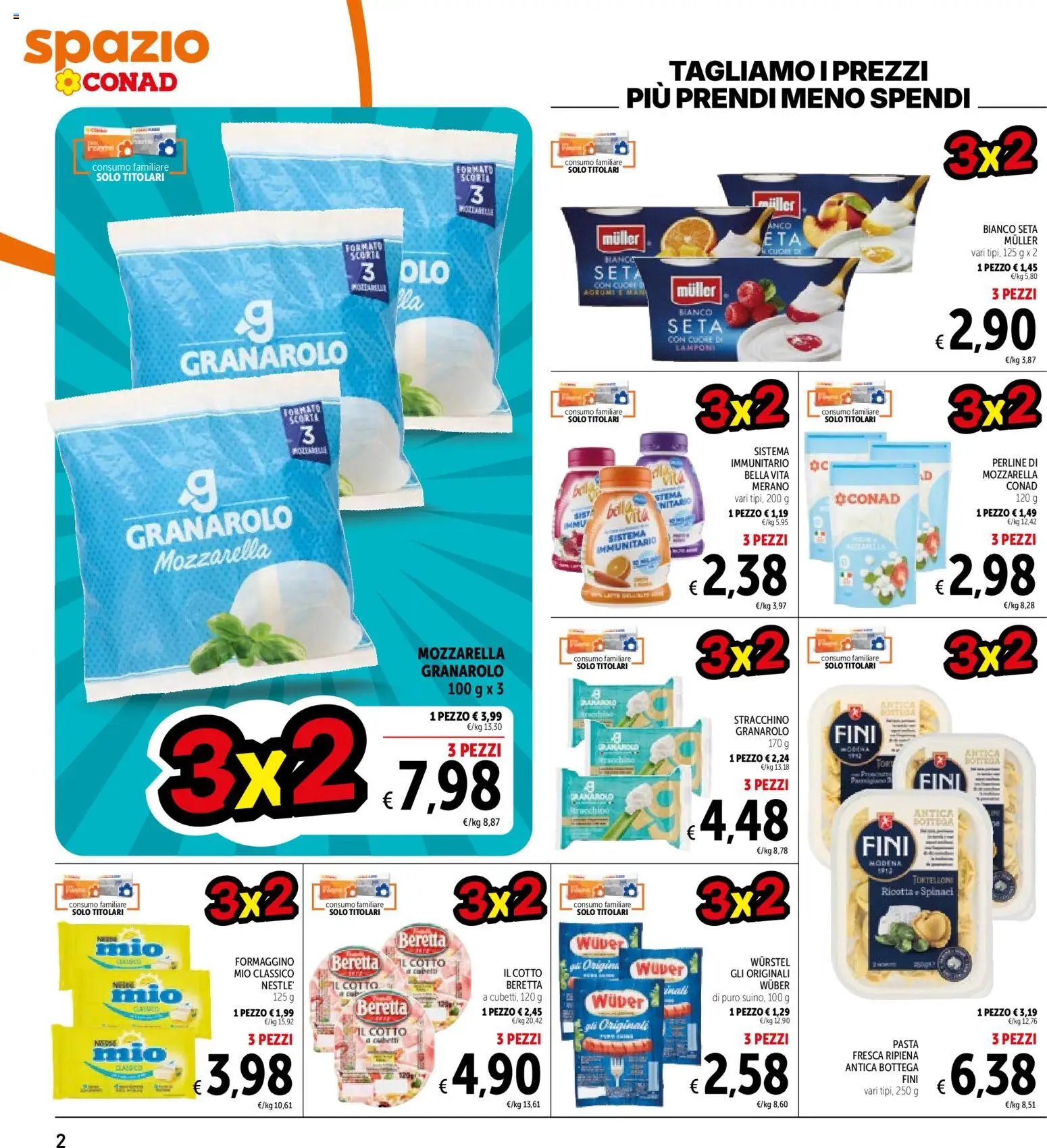 Spazio Conad volantino Prendi 3, paghi 2