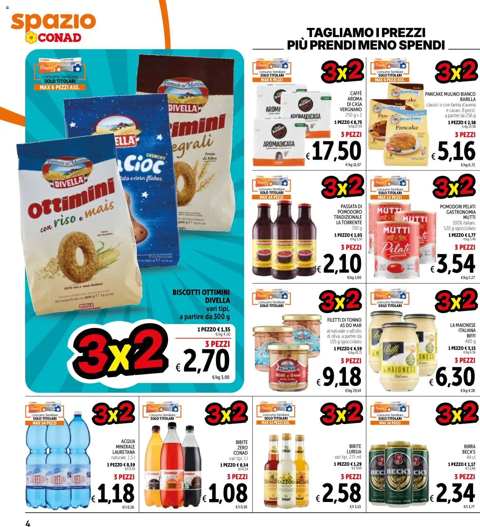 Spazio Conad volantino Prendi 3, paghi 2