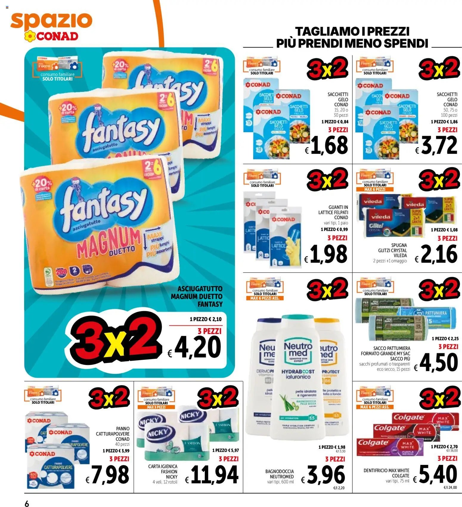 Spazio Conad volantino Prendi 3, paghi 2