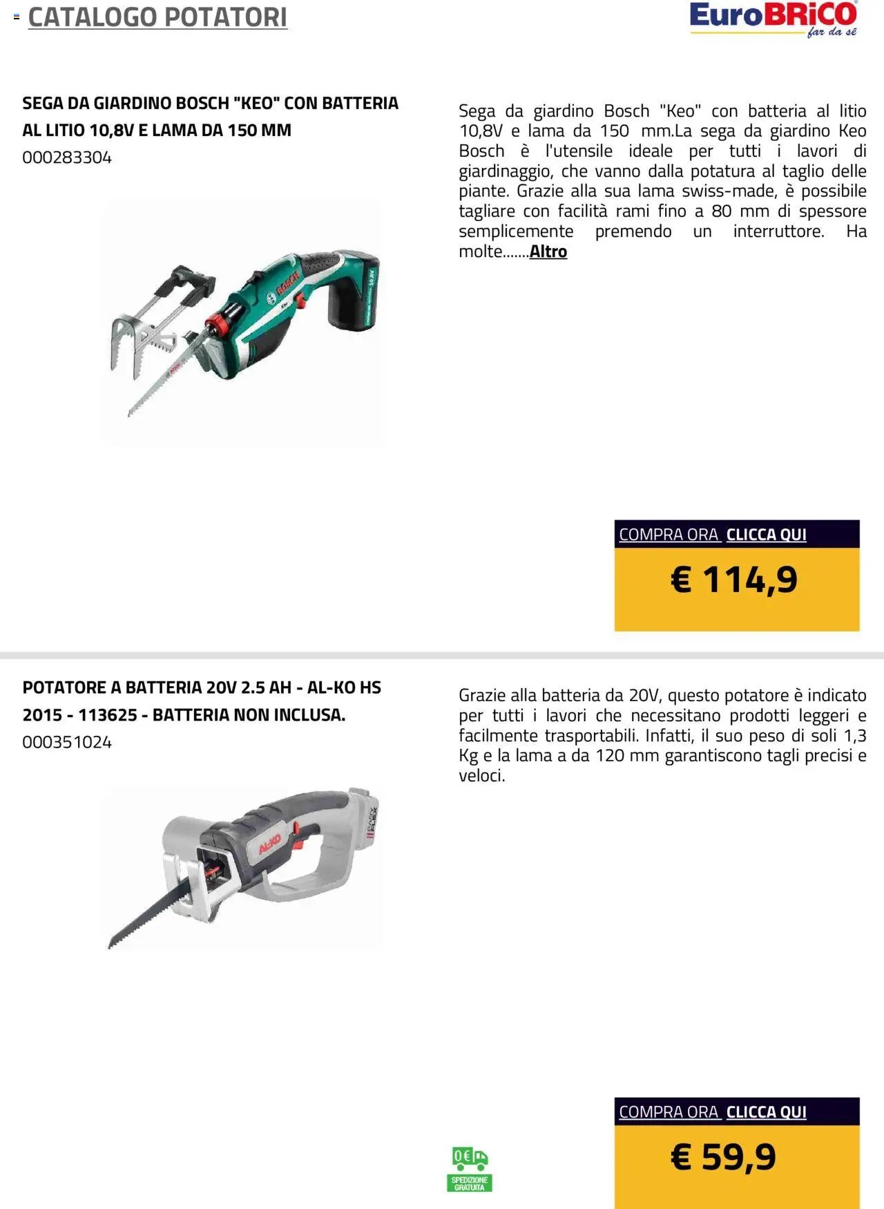 Eurobrico Potatori catalogo
