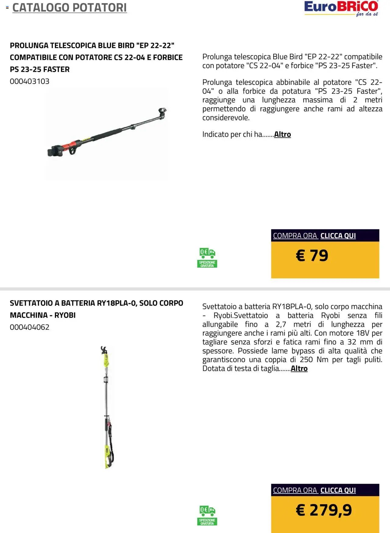 Eurobrico Potatori catalogo