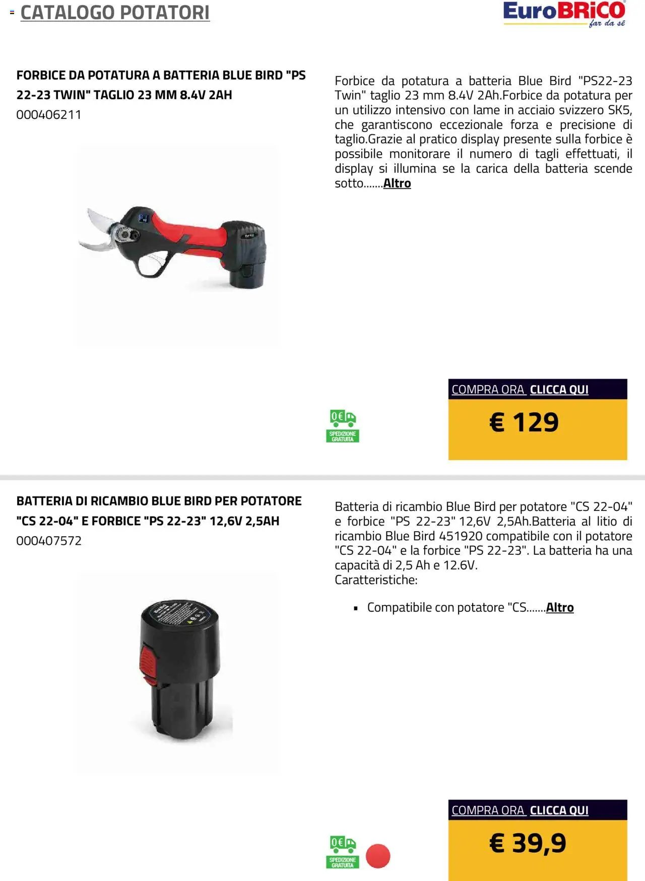 Eurobrico Potatori catalogo
