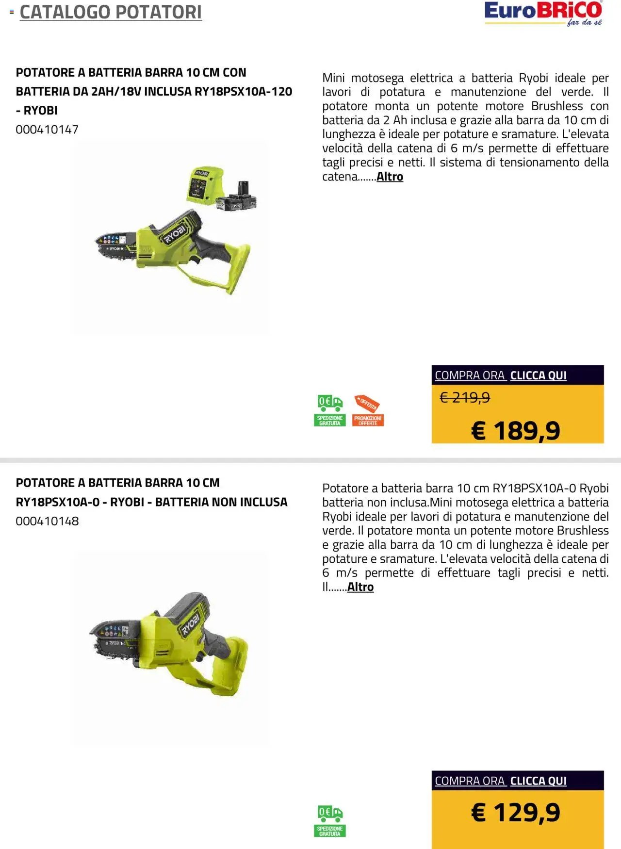 Eurobrico Potatori catalogo