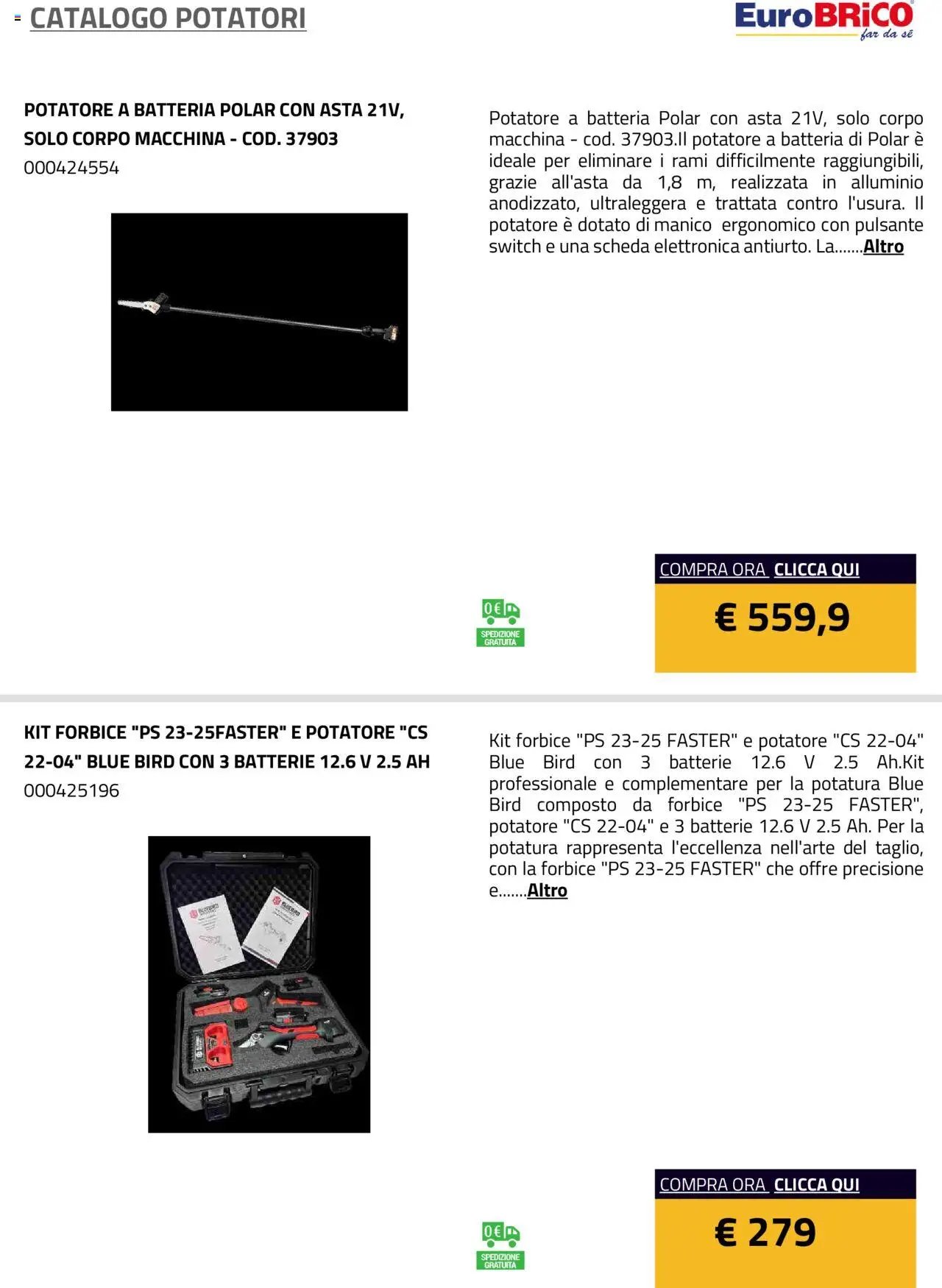 Eurobrico Potatori catalogo