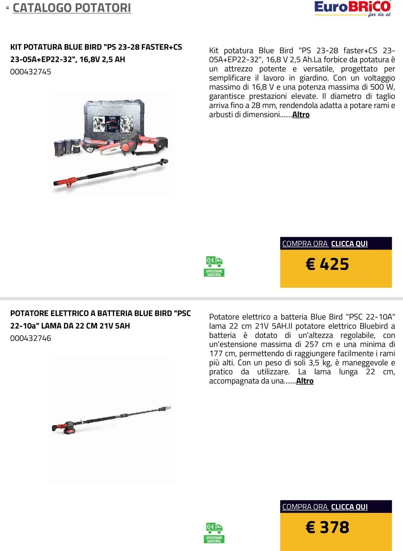 Eurobrico Potatori catalogo