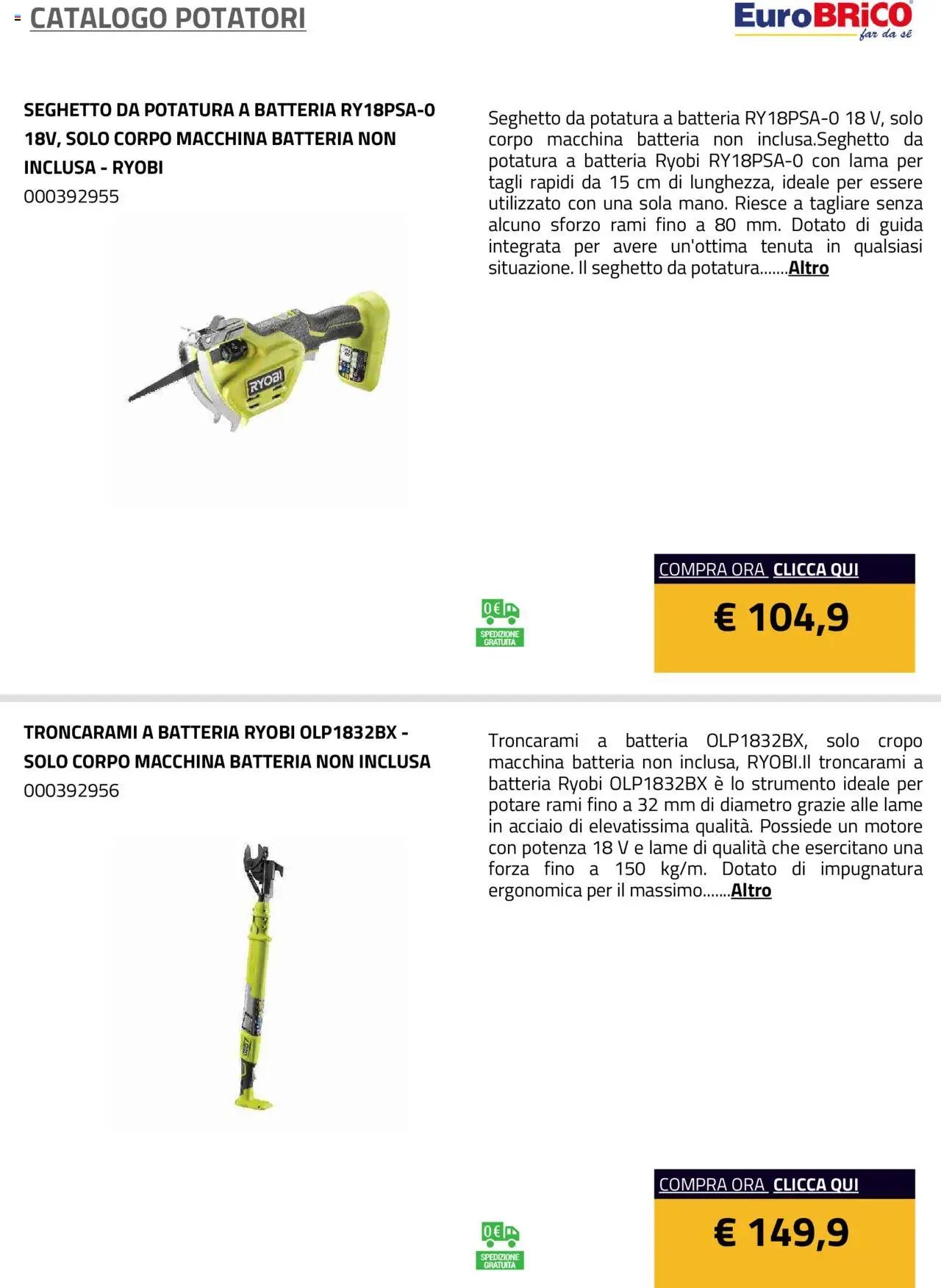 Eurobrico Potatori catalogo