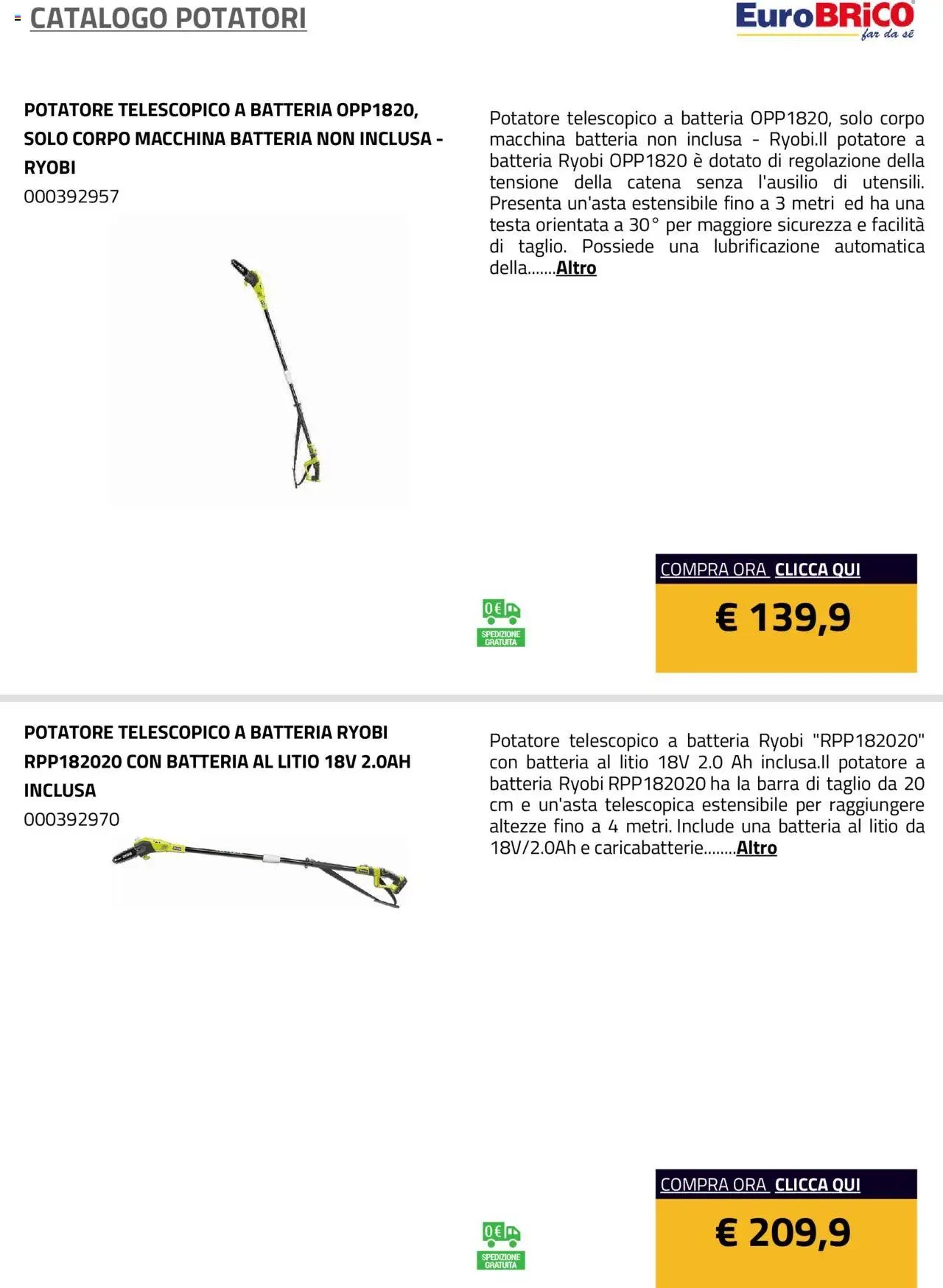 Eurobrico Potatori catalogo