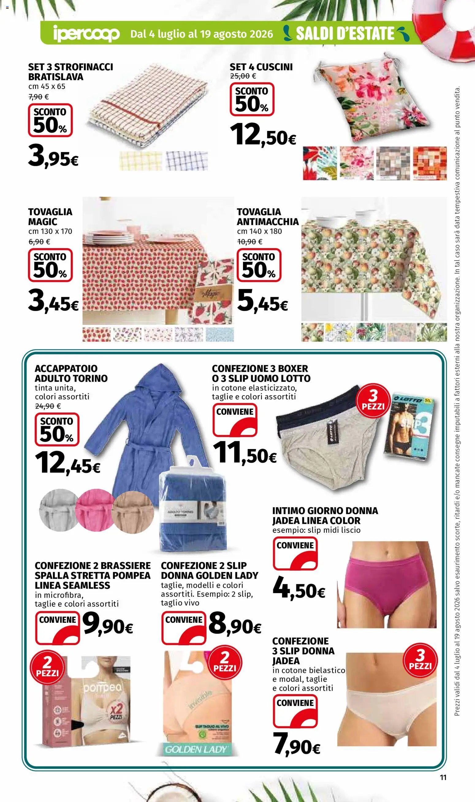 Ipercoop volantino Saldi D'Estate Piemonte