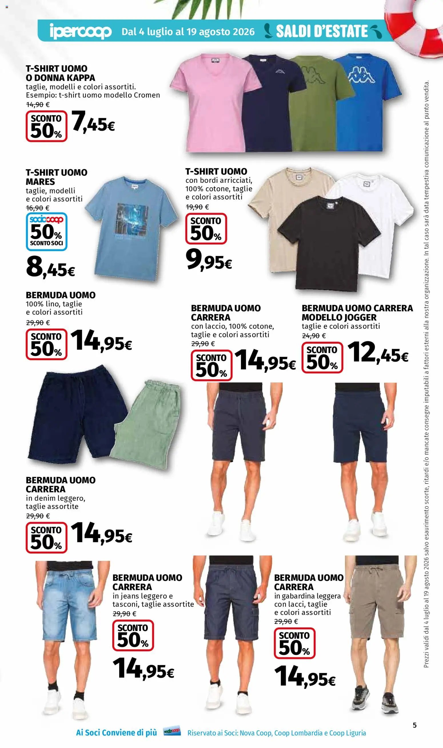 Ipercoop volantino Saldi D'Estate Piemonte