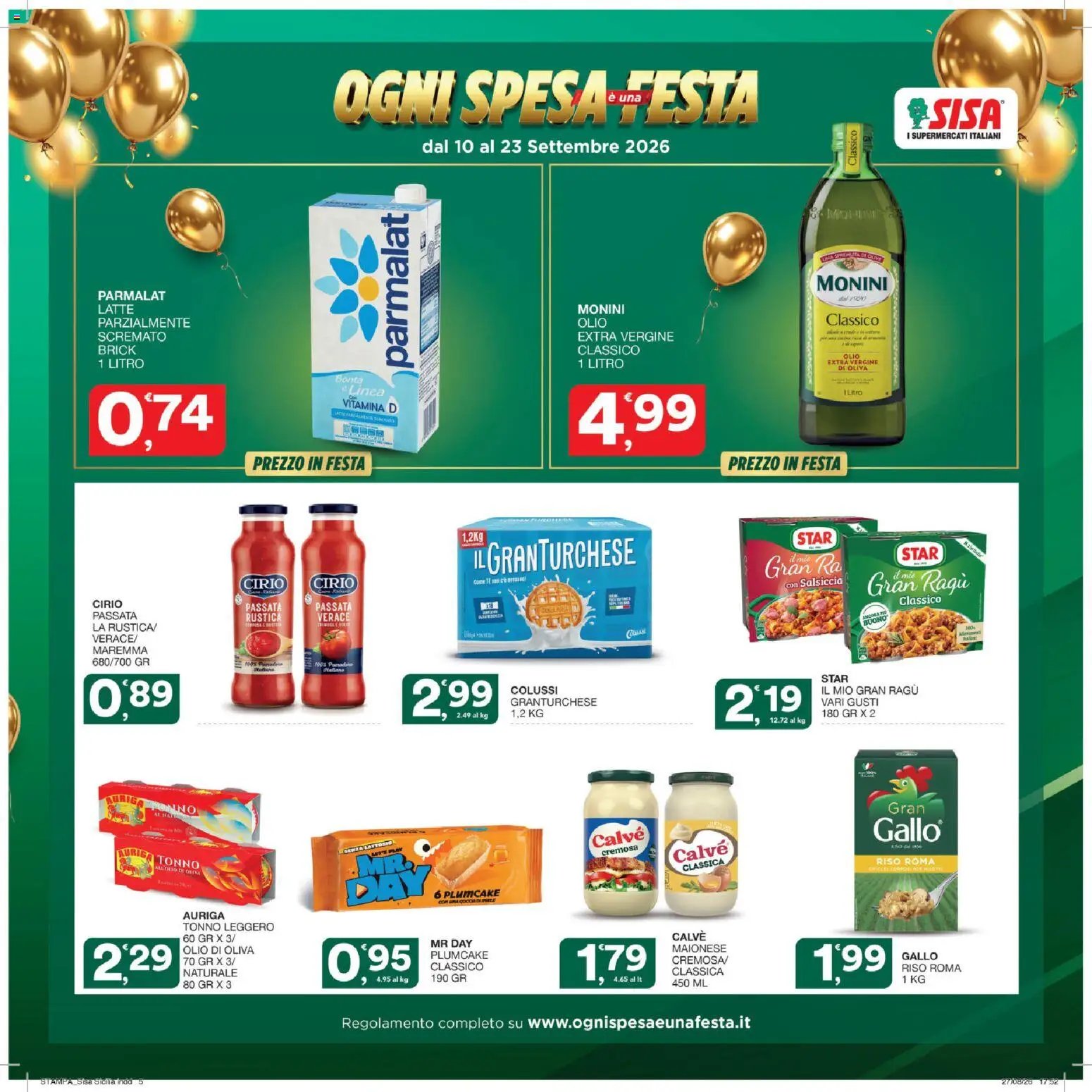 SISA volantino