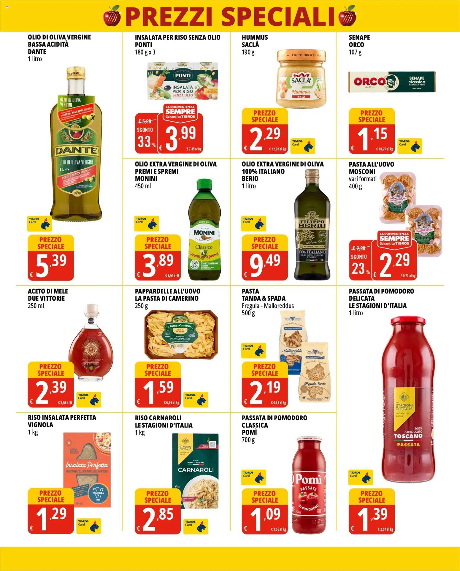 Tigros volantino Prezzi Speciali