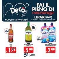 Decò volantino Maxistore, Supermercati Lipari