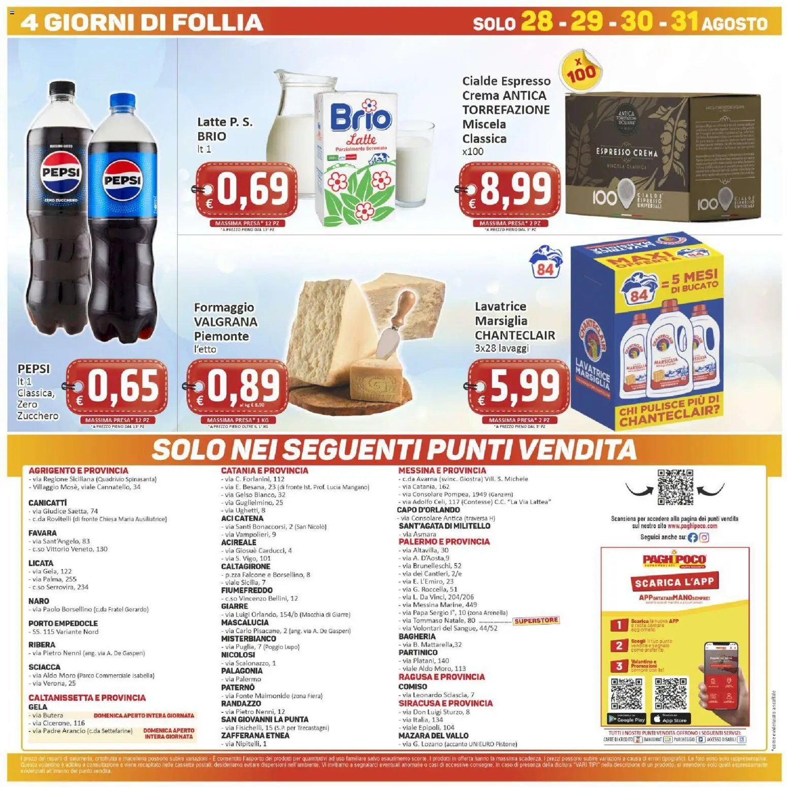 Paghi Poco volantino