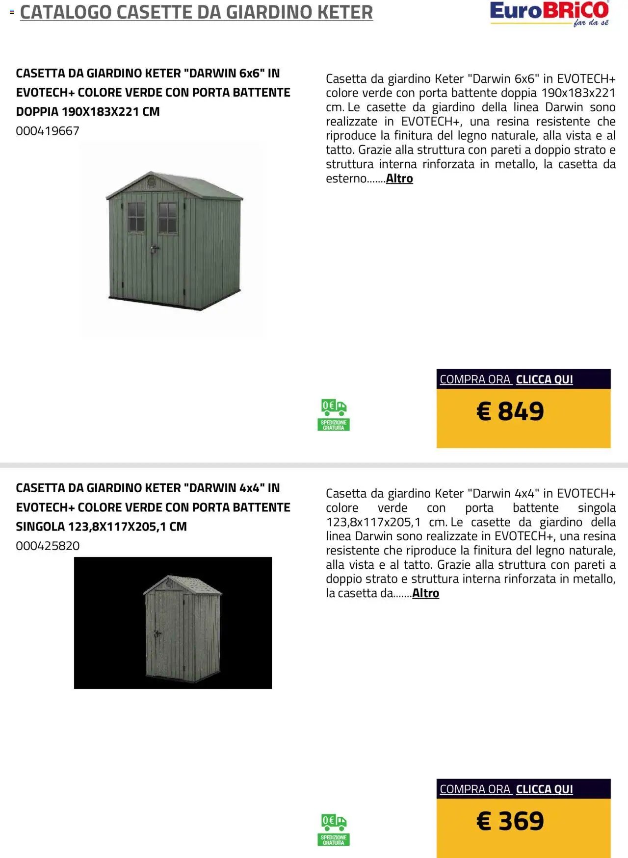Eurobrico Casette da Giardino Keter catalogo