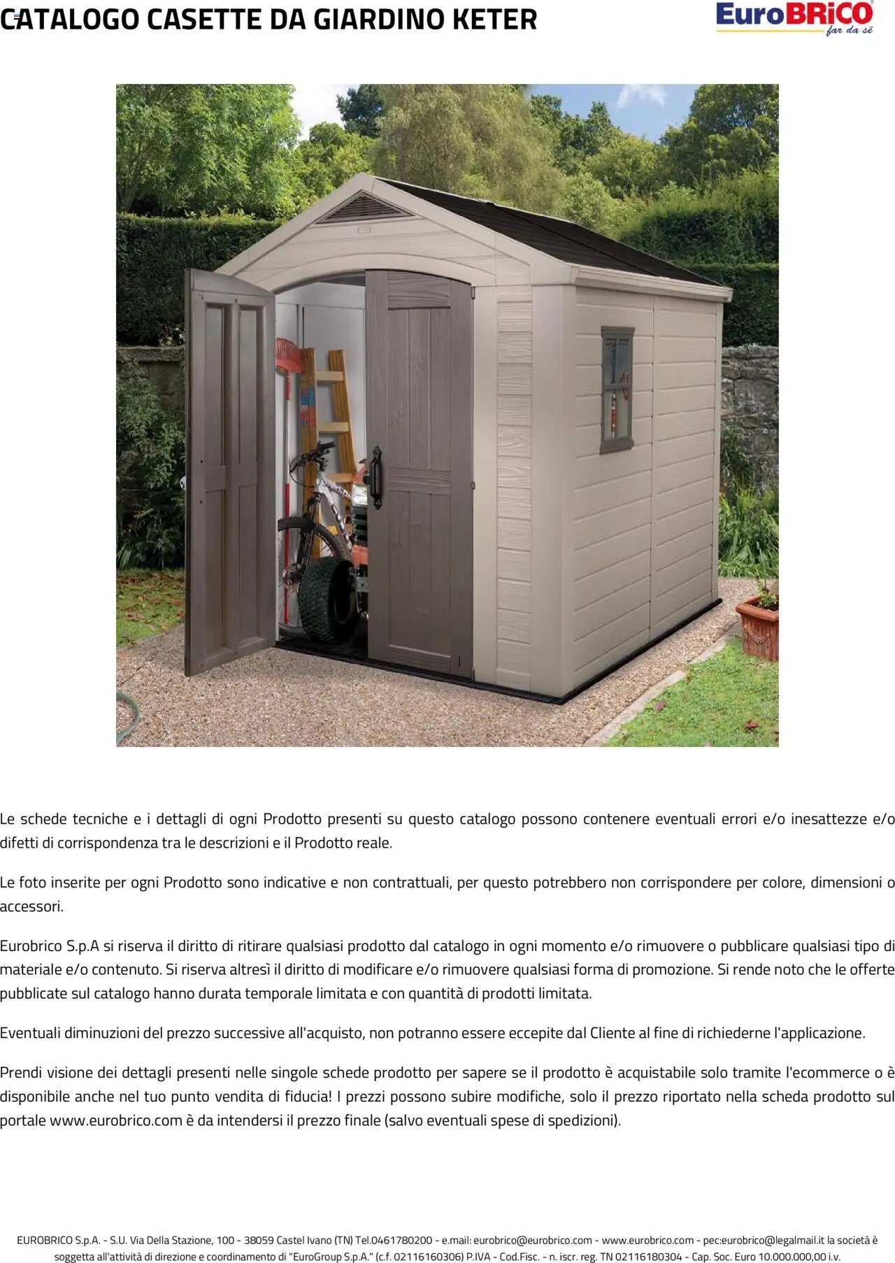 Eurobrico Casette da Giardino Keter catalogo