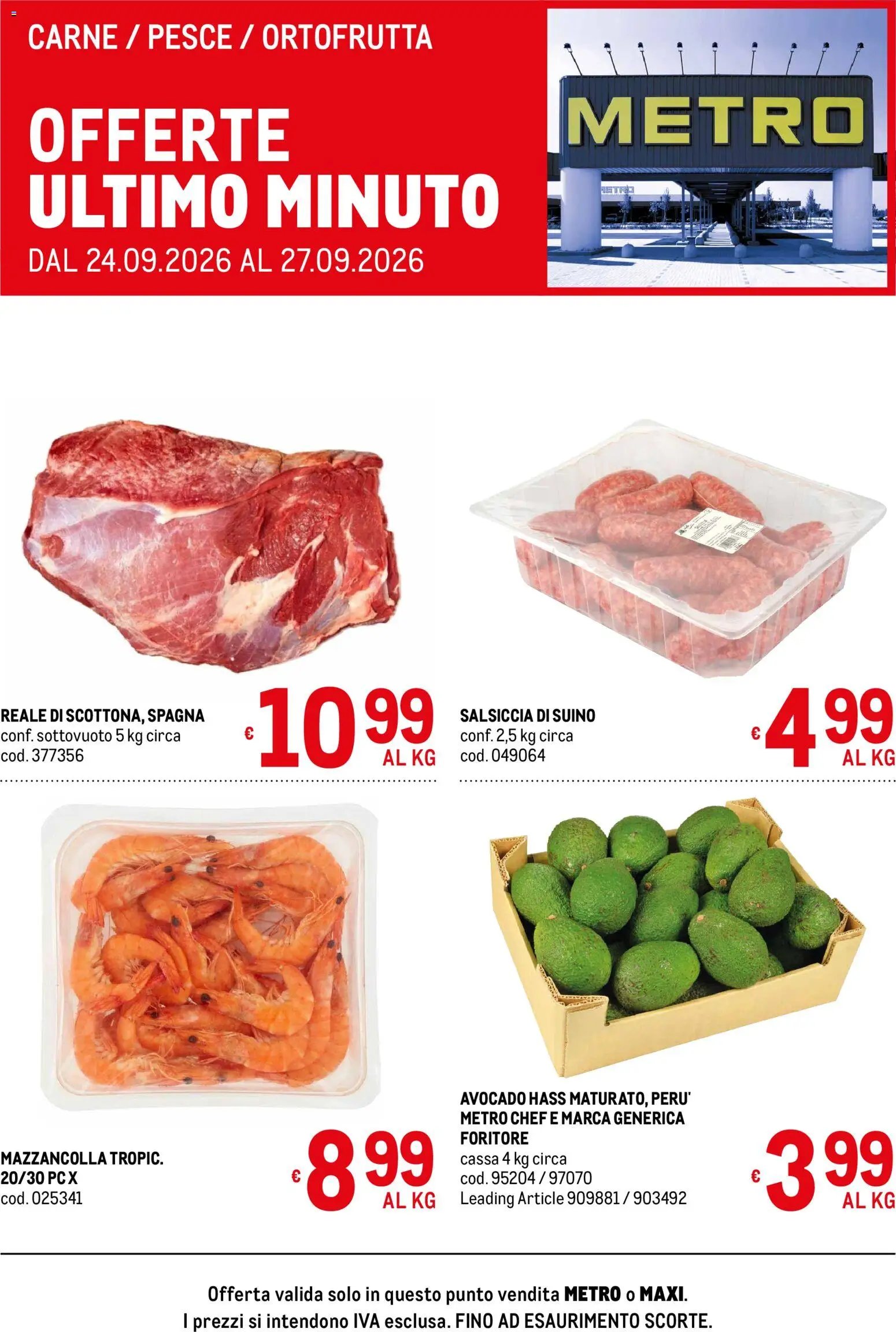 Metro volantino Offerte freschissimi