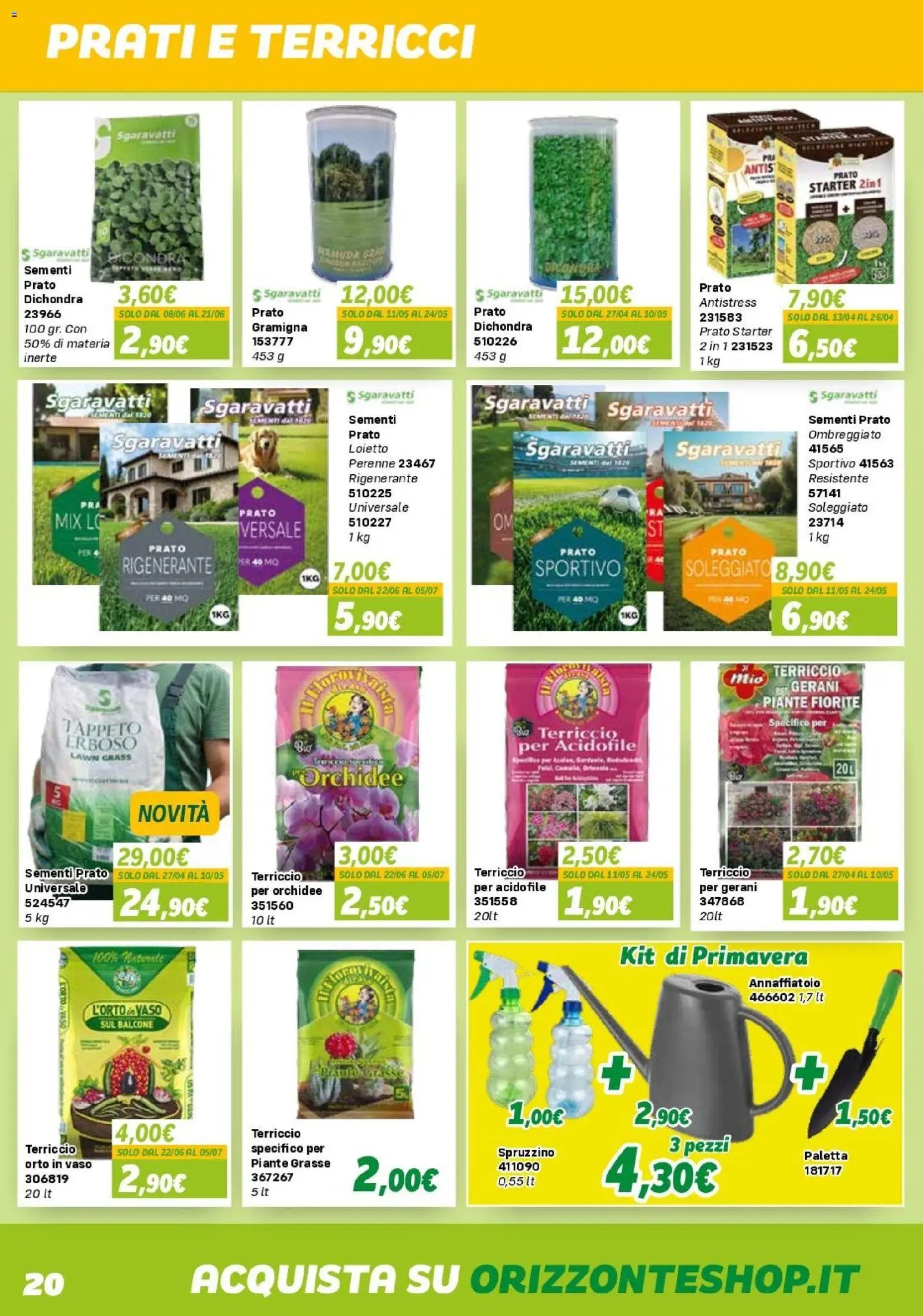 Orizzonte volantino Giardinaggio (2026-04-10 - 2026-10-11)