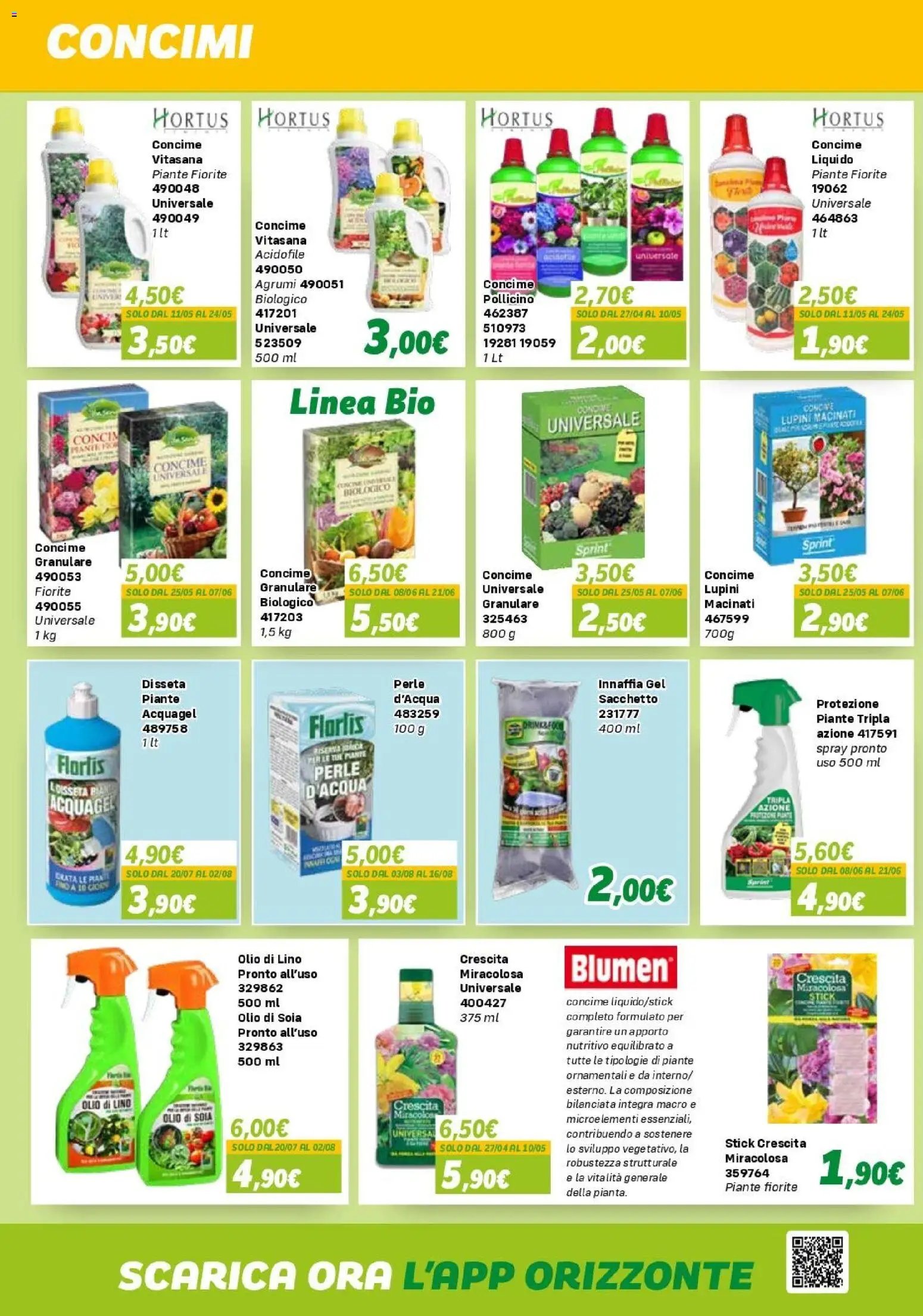 Orizzonte volantino Giardinaggio (2026-04-10 - 2026-10-11)