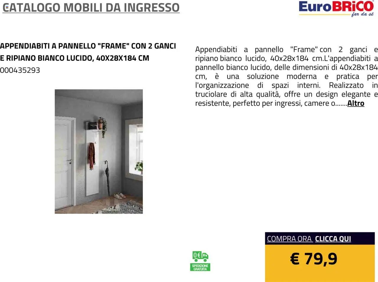 Eurobrico Mobili da ingresso catalogo