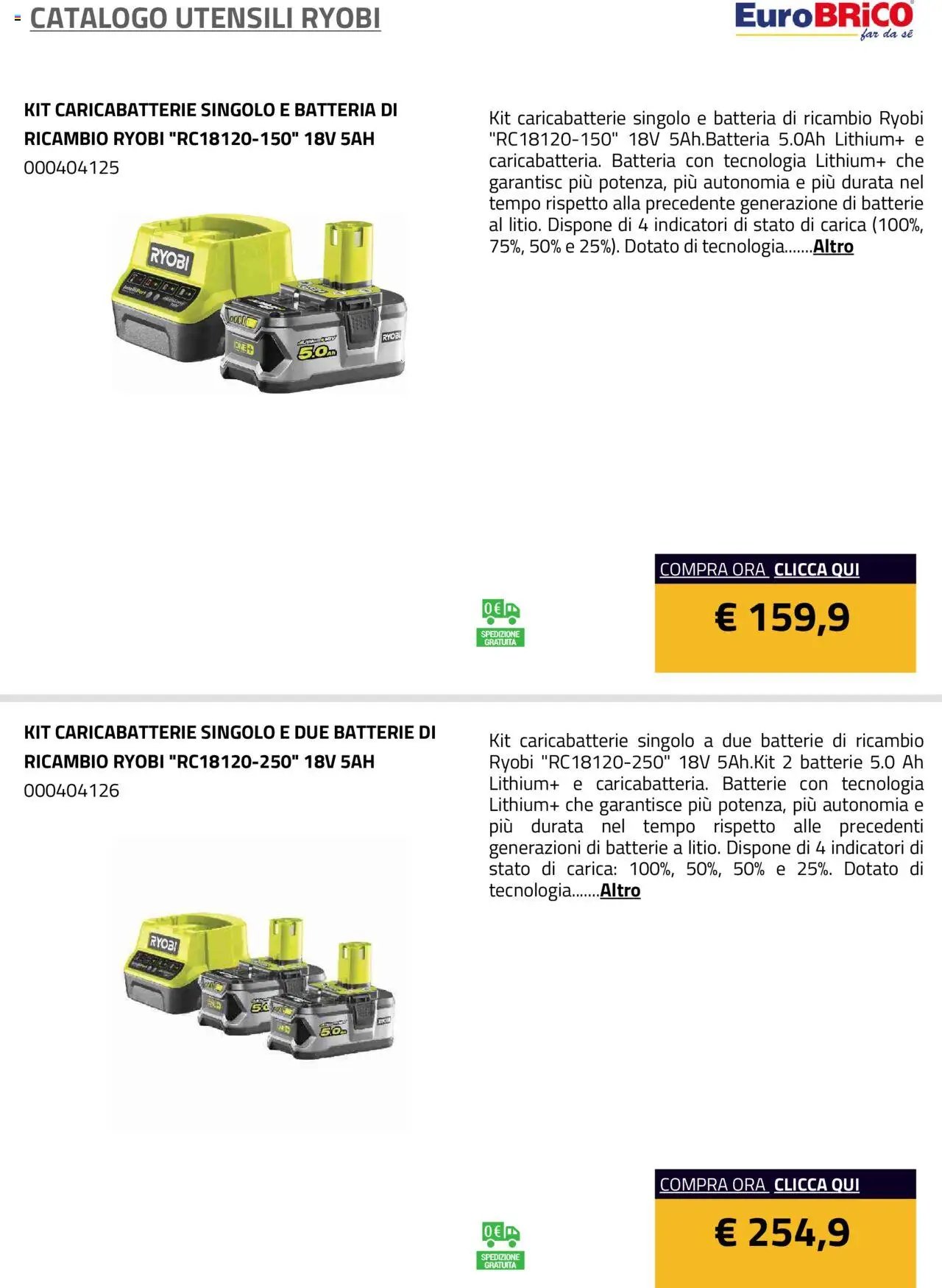 Eurobrico Utensili Ryobi catalogo