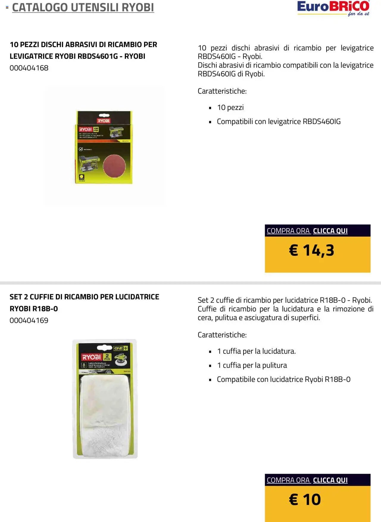Eurobrico Utensili Ryobi catalogo