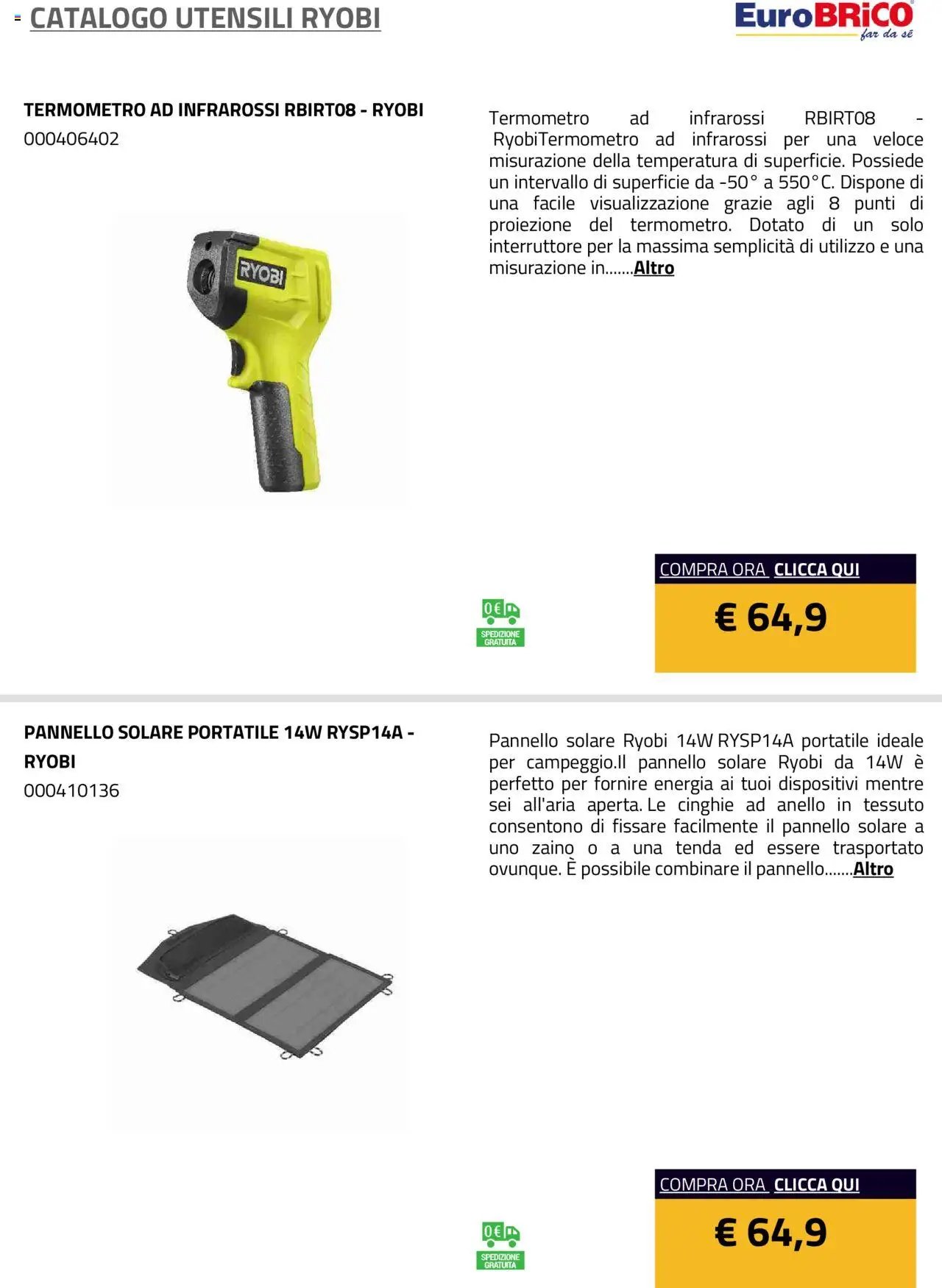 Eurobrico Utensili Ryobi catalogo
