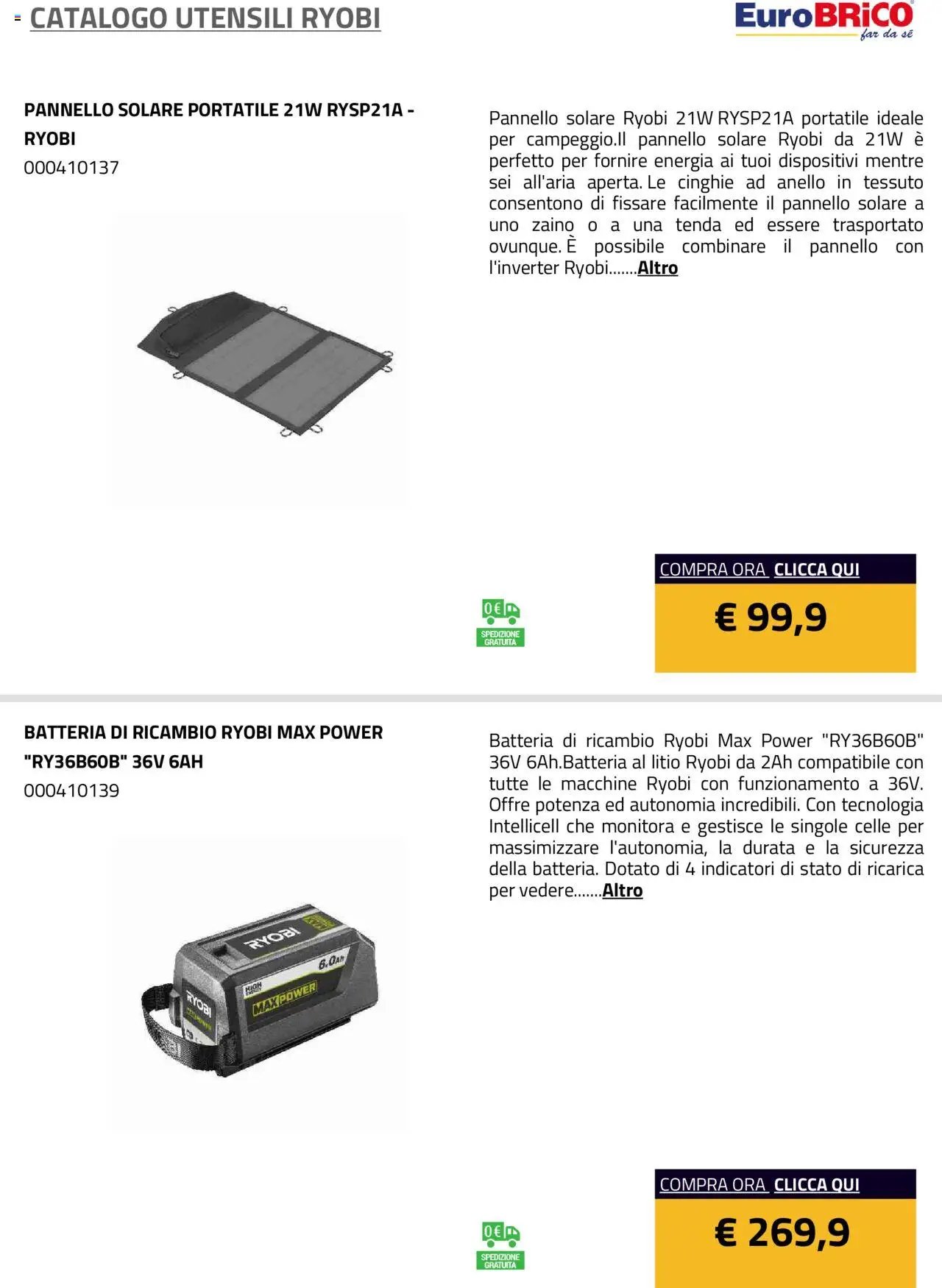 Eurobrico Utensili Ryobi catalogo