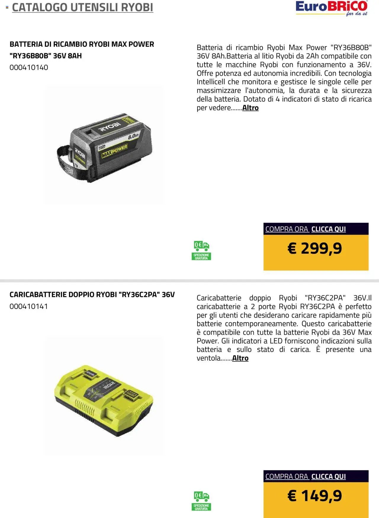 Eurobrico Utensili Ryobi catalogo
