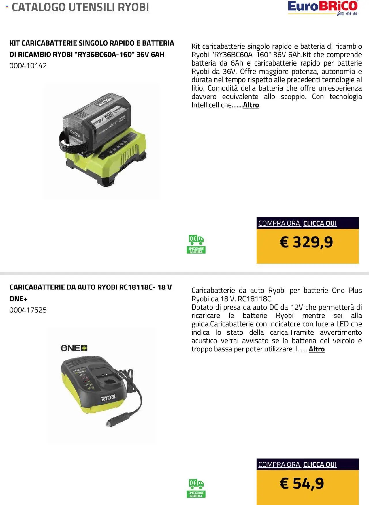 Eurobrico Utensili Ryobi catalogo