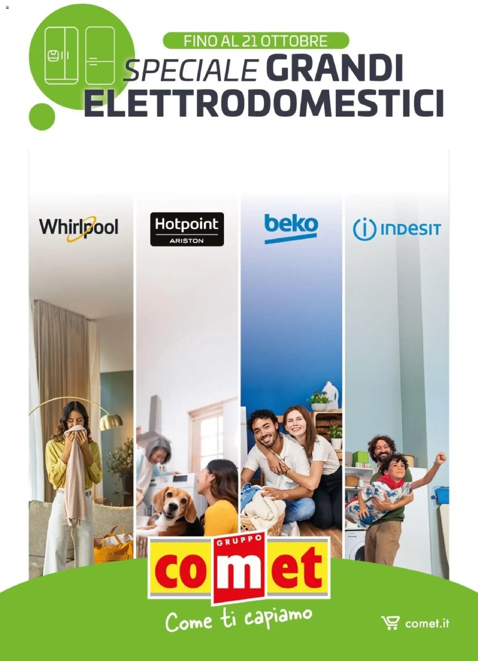 Comet volantino Whirlpool, Beko, Hotpoint e Indesit