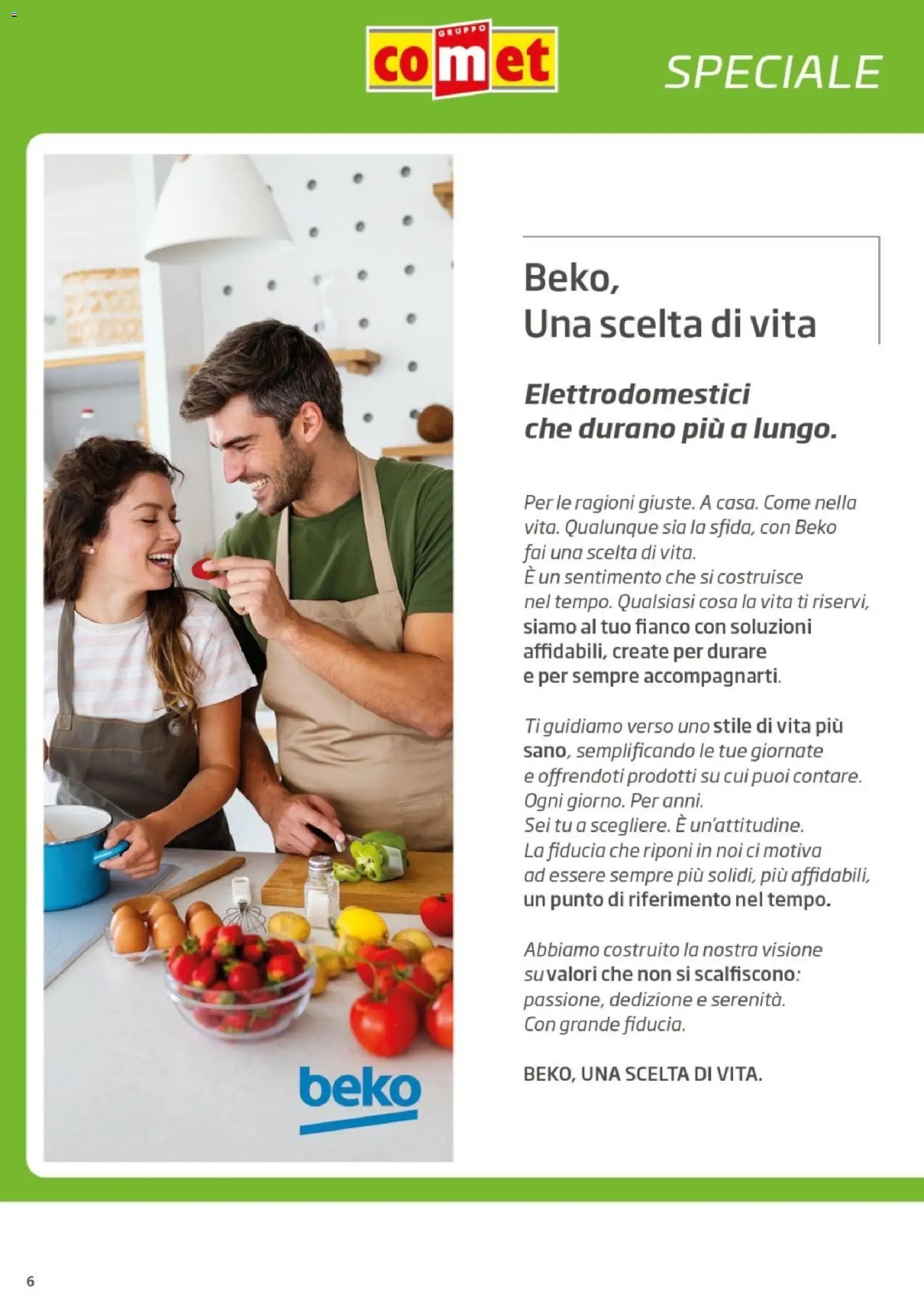 Comet volantino Whirlpool, Beko, Hotpoint e Indesit