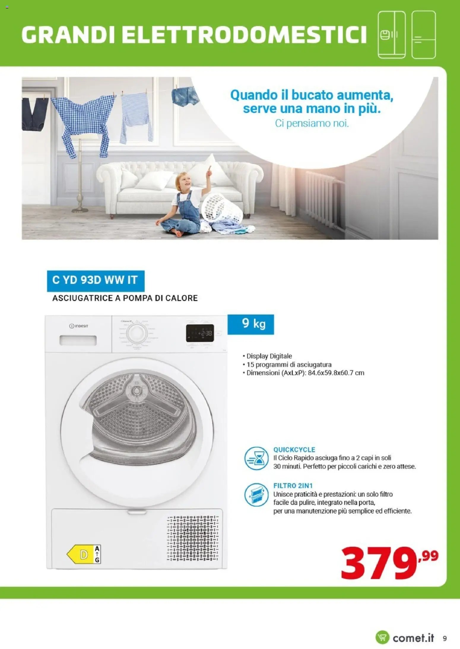 Comet volantino Whirlpool, Beko, Hotpoint e Indesit