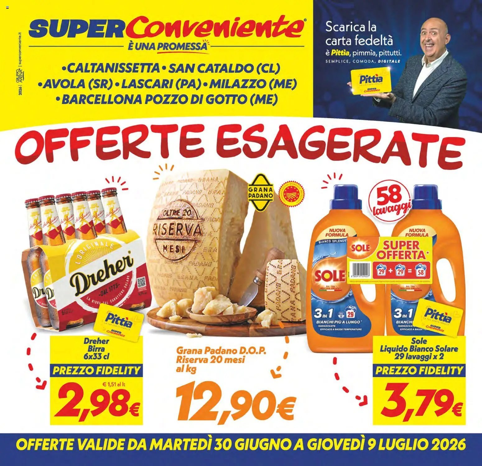 SuperConveniente volantino Caltanissetta, San Cataldo, Avola, Lascari, Milazzo, Barcellona