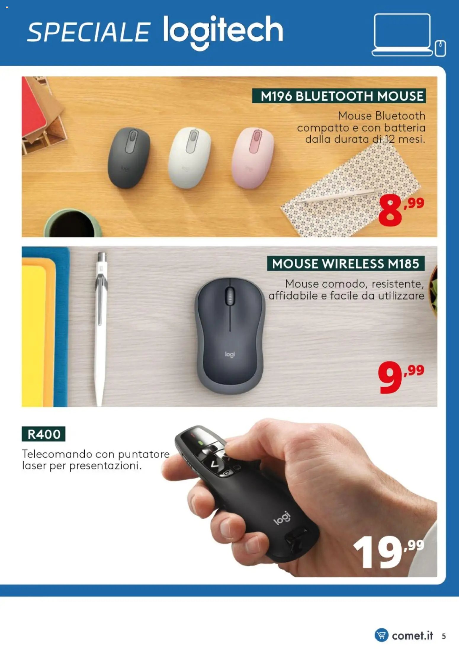 Comet volantino Logitech