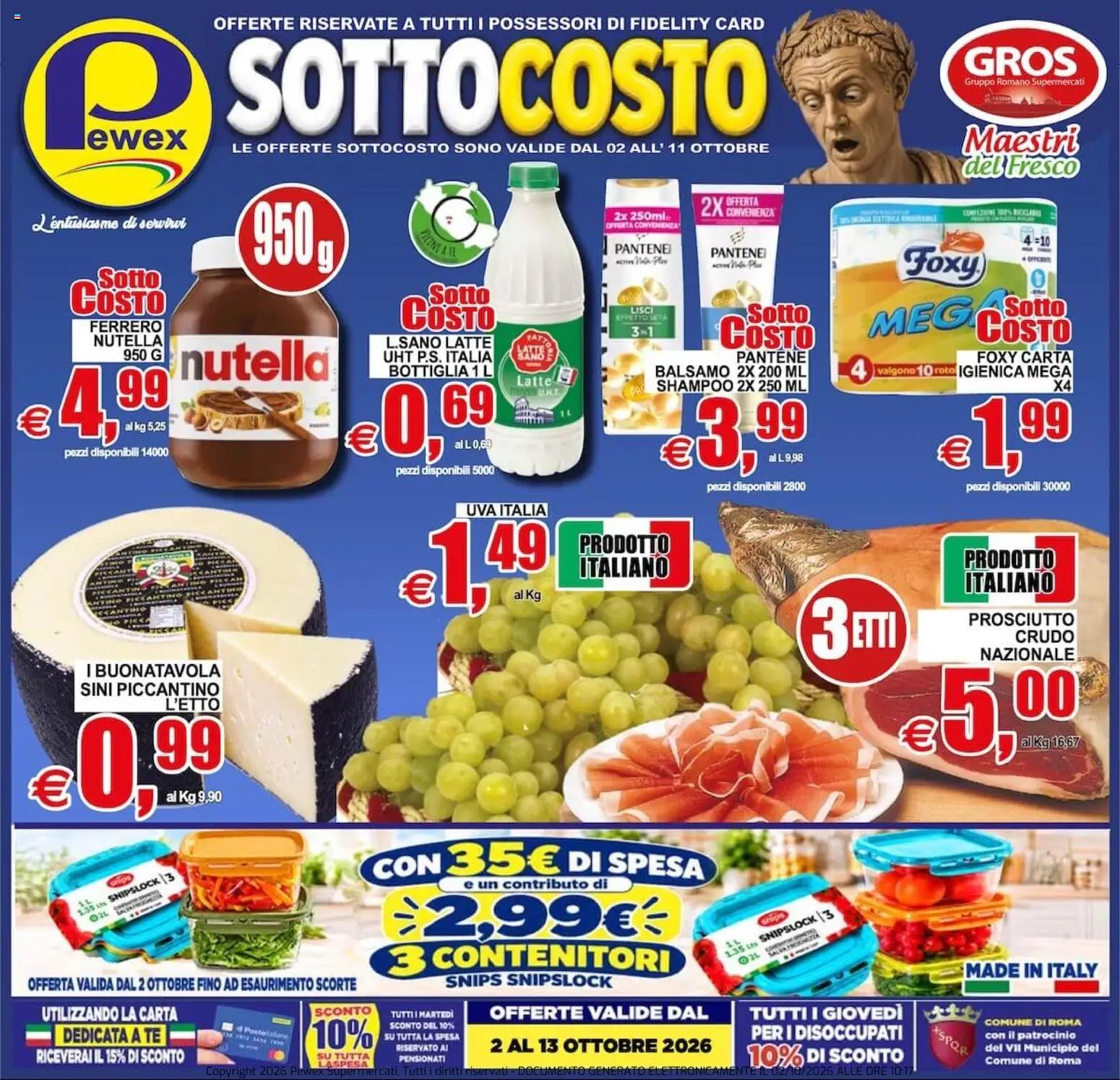 Pewex volantino via Rubicone