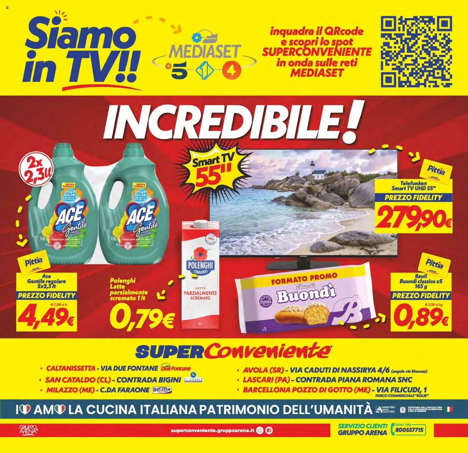 SuperConveniente volantino Caltanissetta, San Cataldo, Avola, Lascari, Milazzo, Barcellona