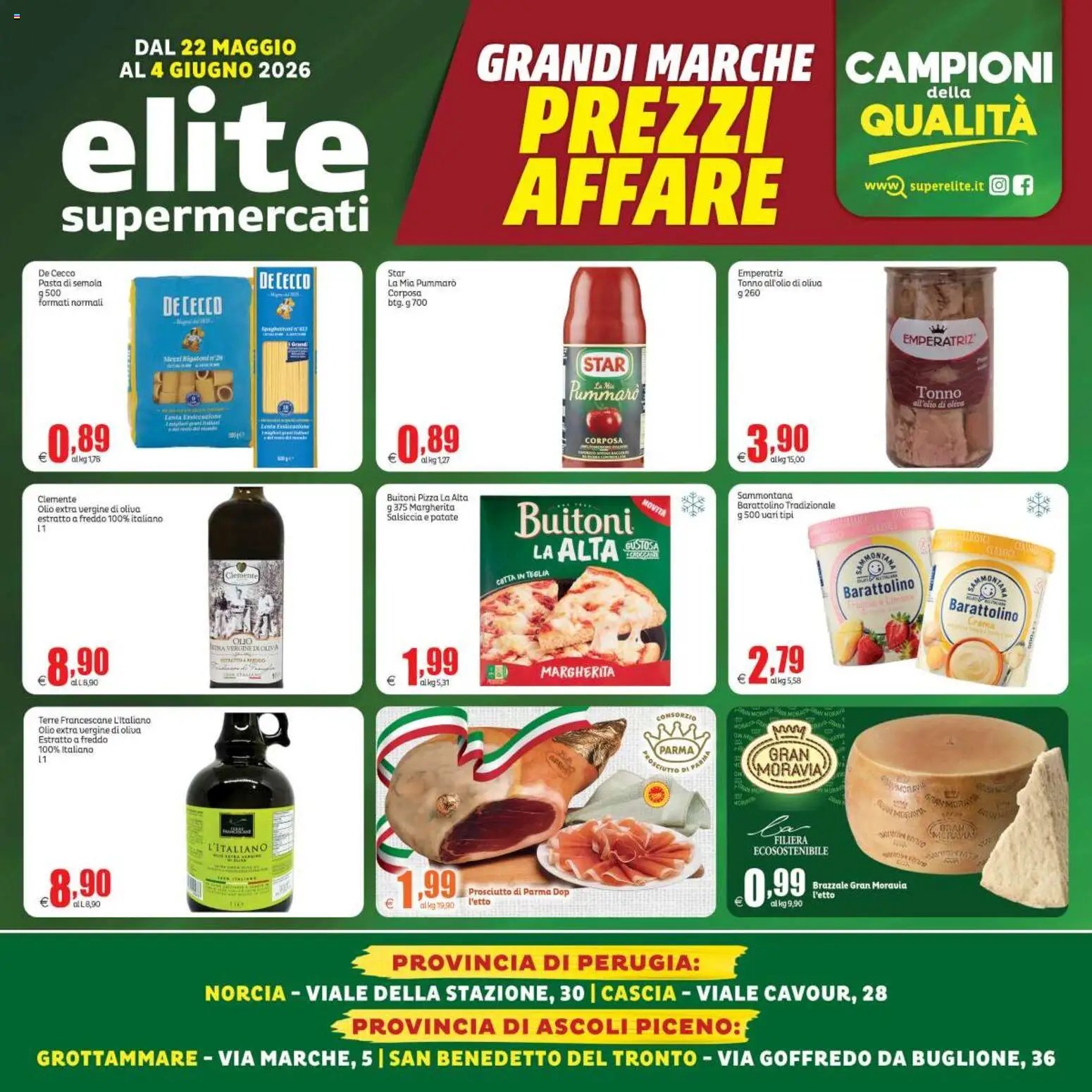 Elite Supermercati volantino Perugia, Ascoli Piceno