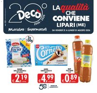 Decò volantino Maxistore, Supermercati Lipari