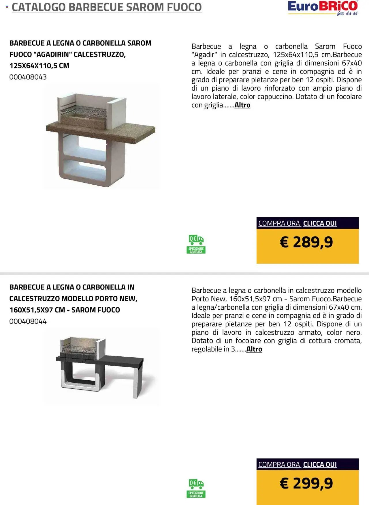 Eurobrico Barbecue Sarom Fuoco catalogo