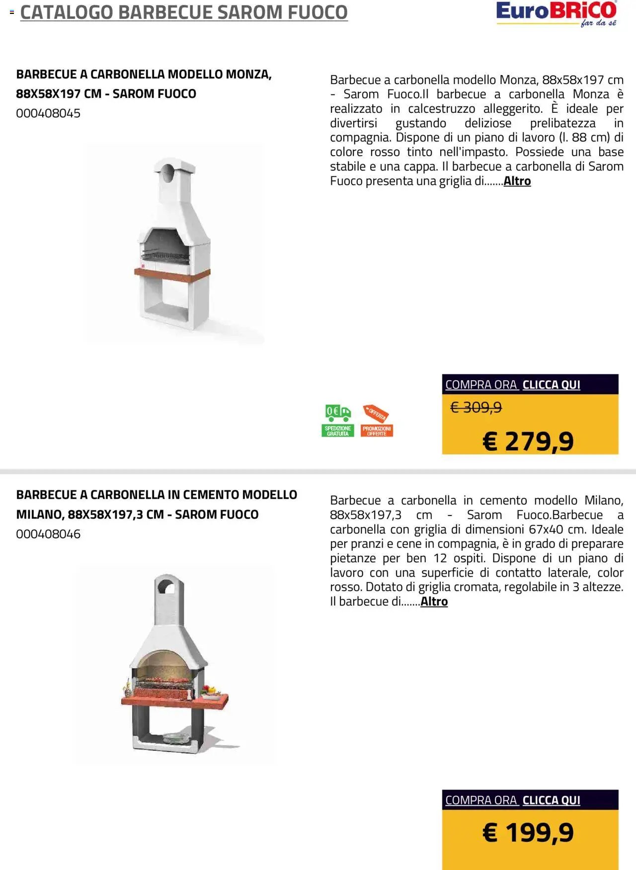Eurobrico Barbecue Sarom Fuoco catalogo