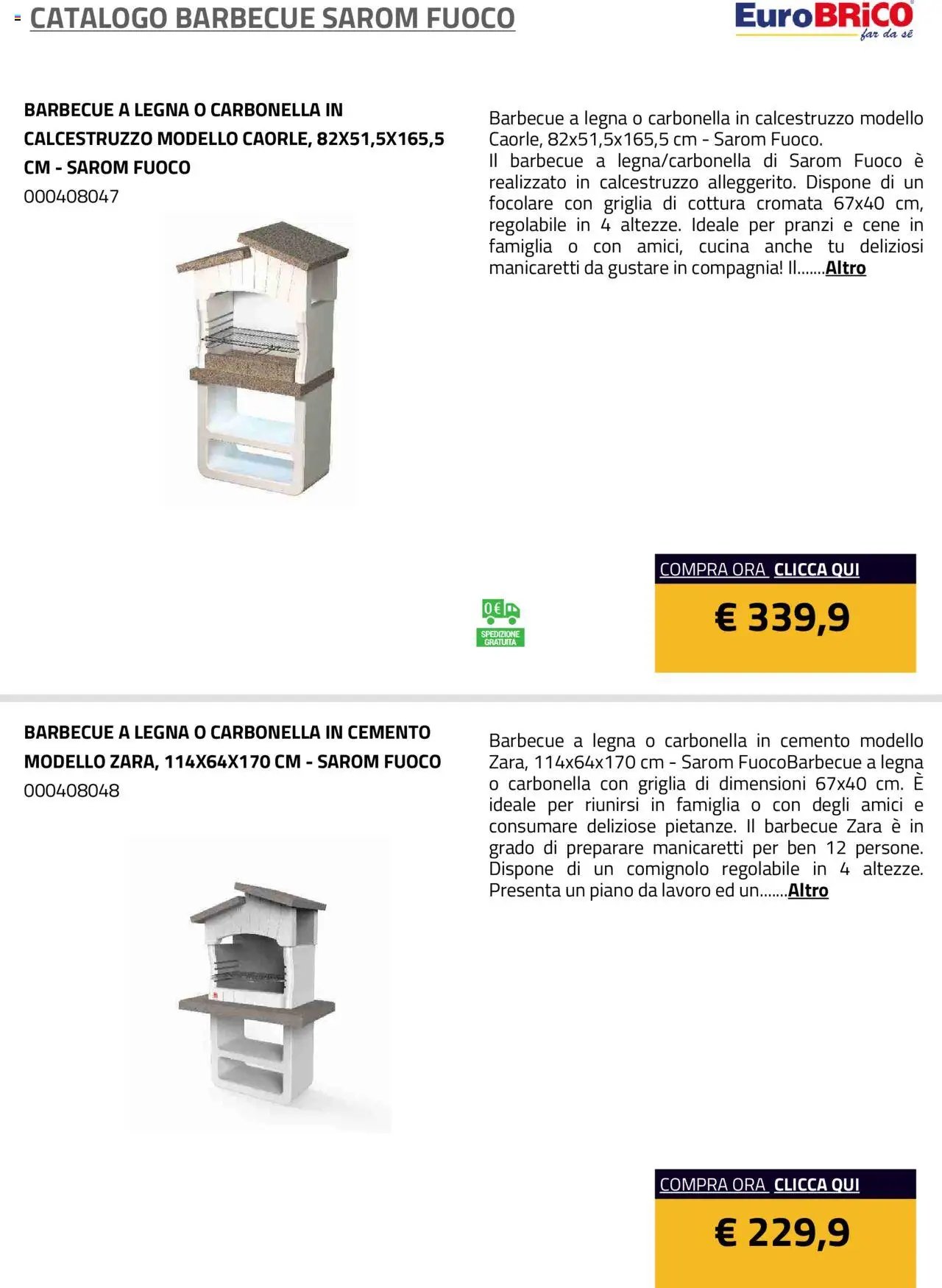 Eurobrico Barbecue Sarom Fuoco catalogo