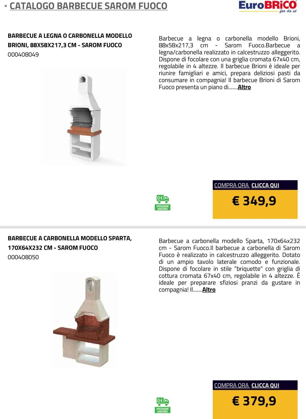 Eurobrico Barbecue Sarom Fuoco catalogo