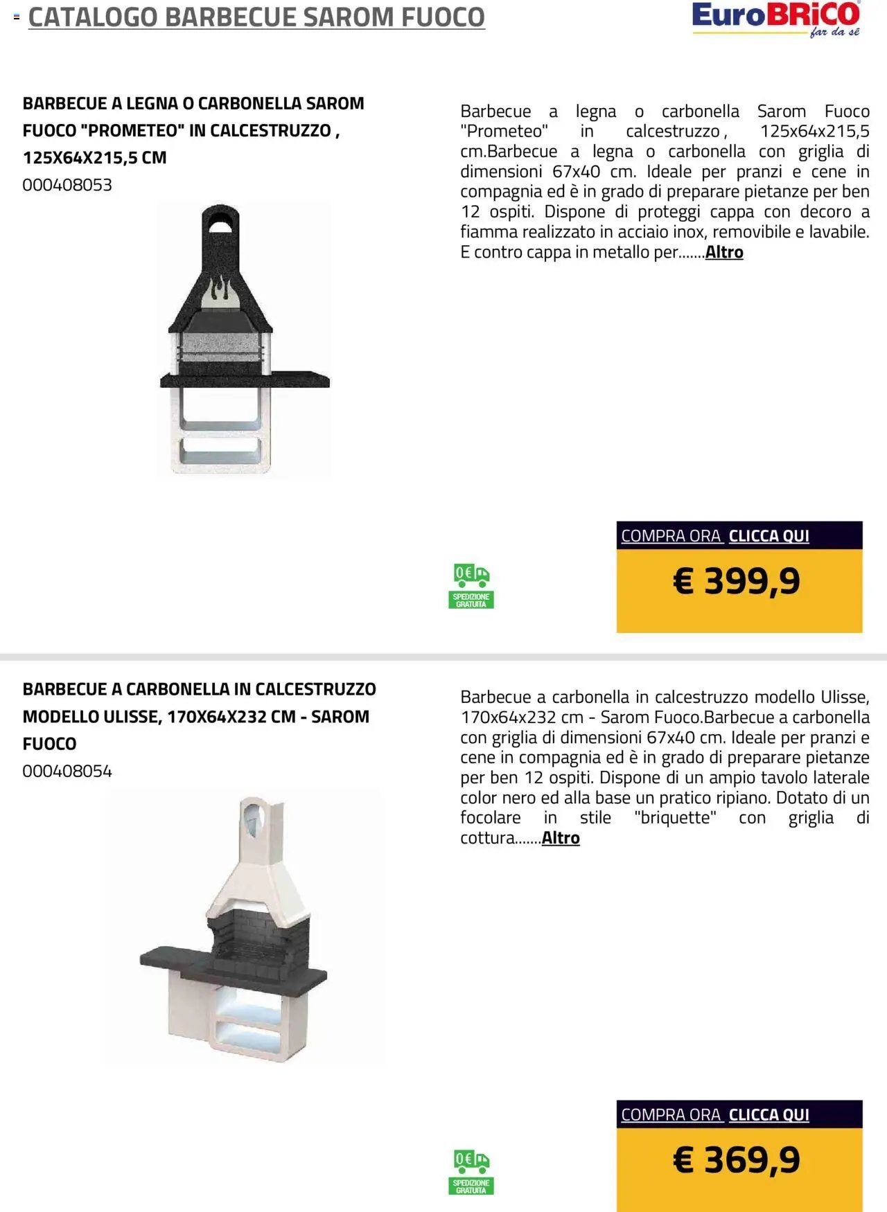 Eurobrico Barbecue Sarom Fuoco catalogo