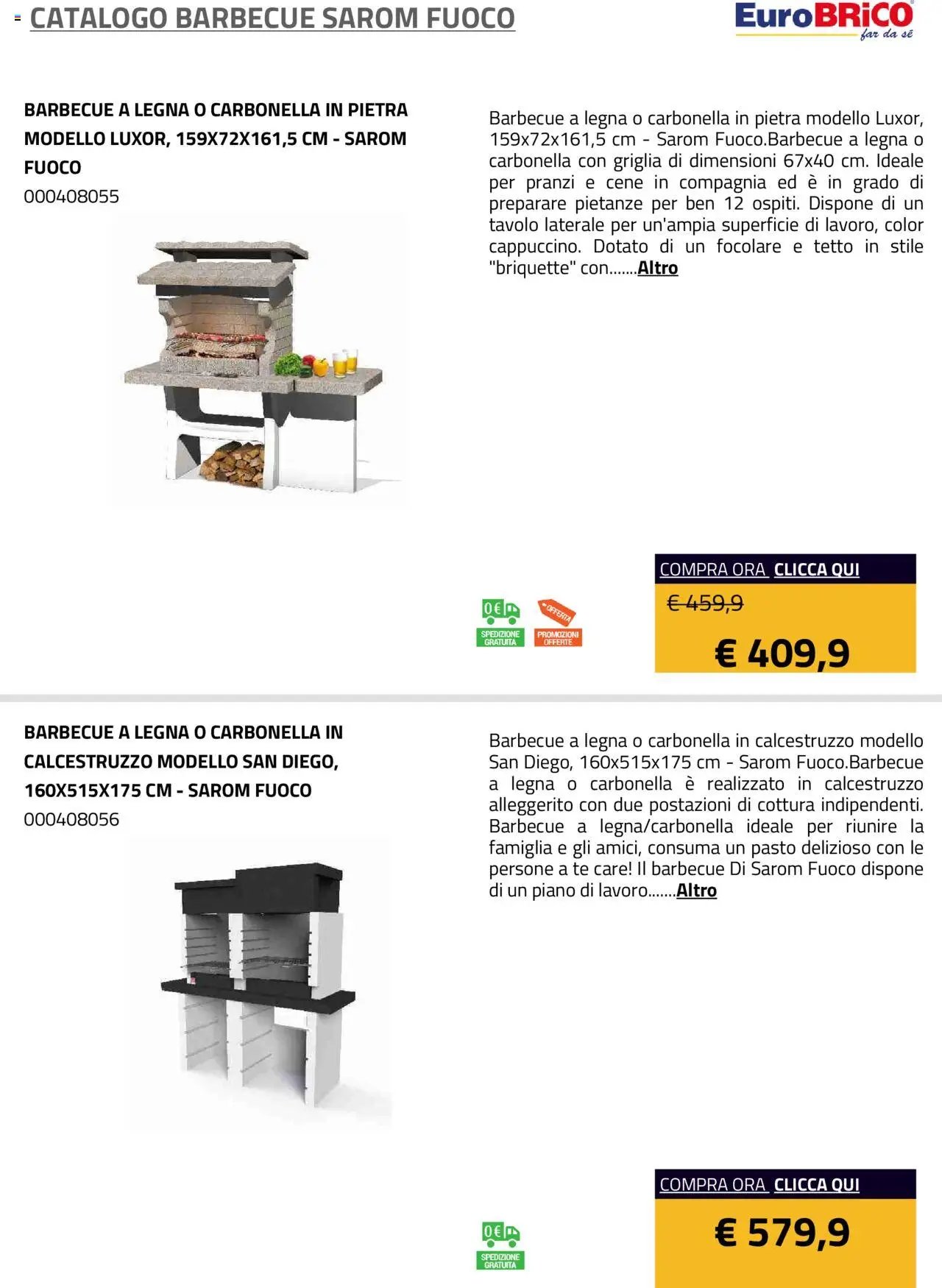 Eurobrico Barbecue Sarom Fuoco catalogo