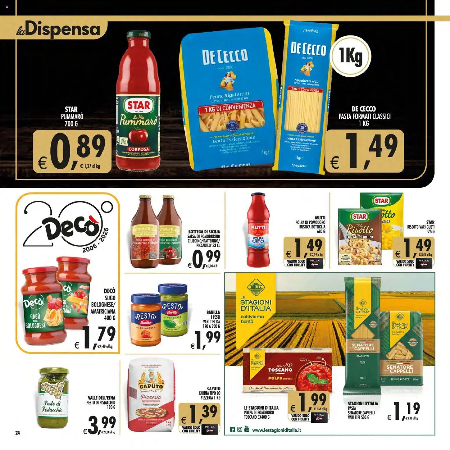 Decò volantino Gourmet Sicilia