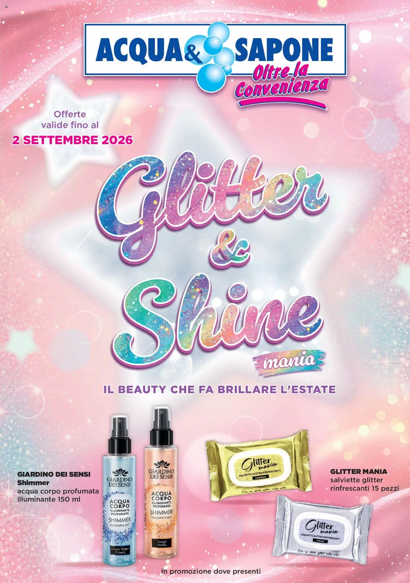 Acqua e Sapone volantino Glitter