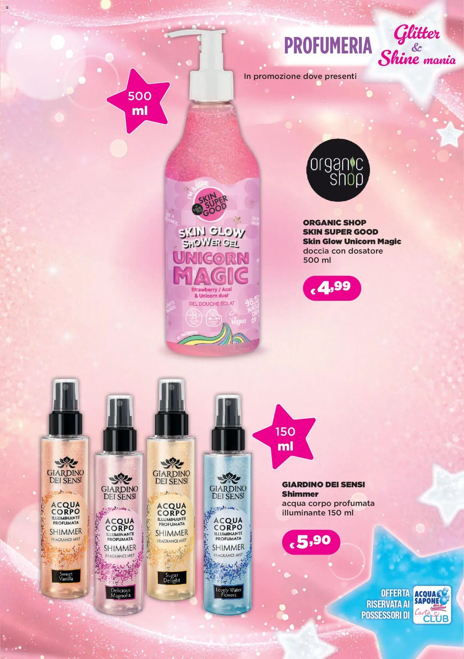 Acqua e Sapone volantino Glitter