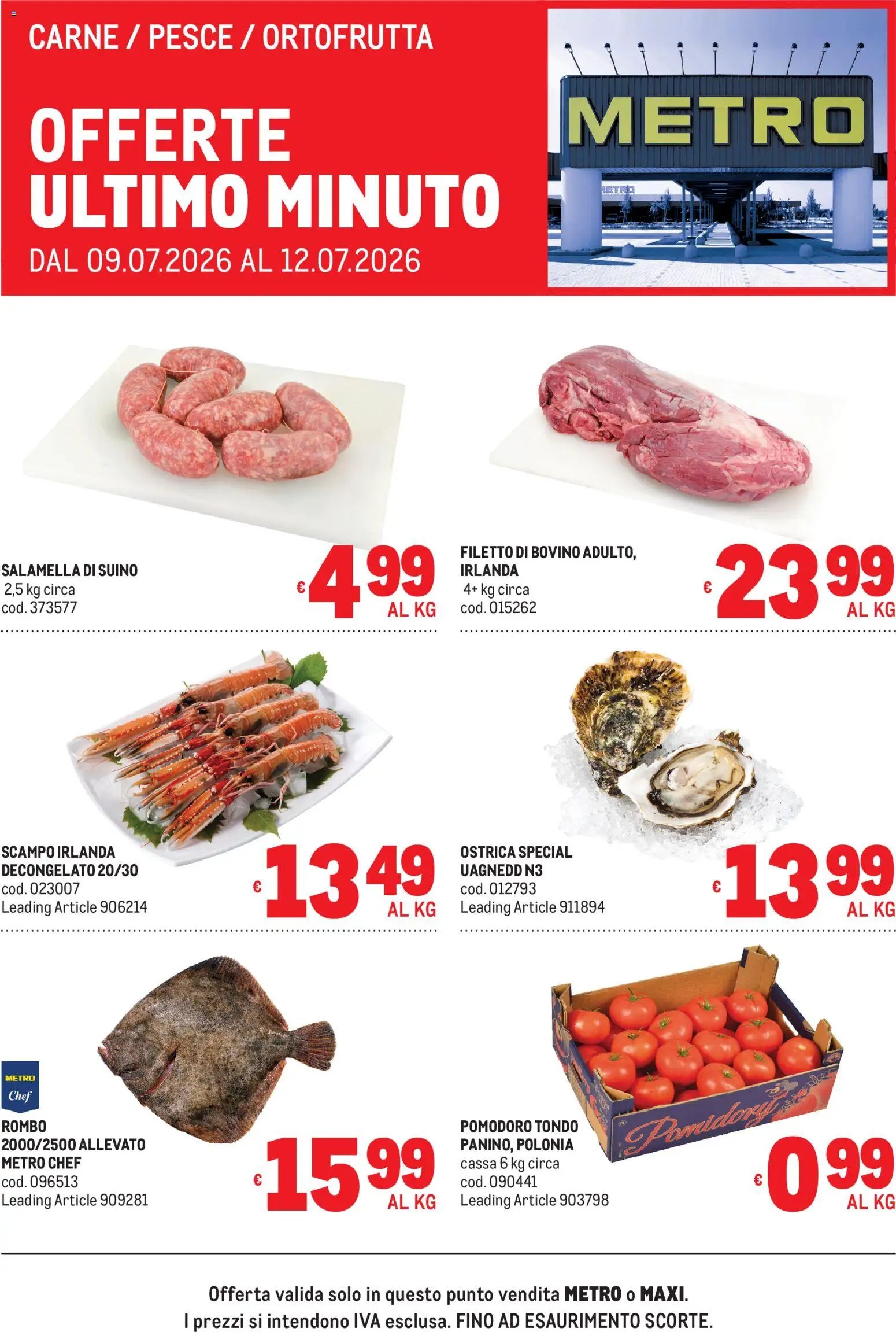 Metro volantino Offerte freschissimi