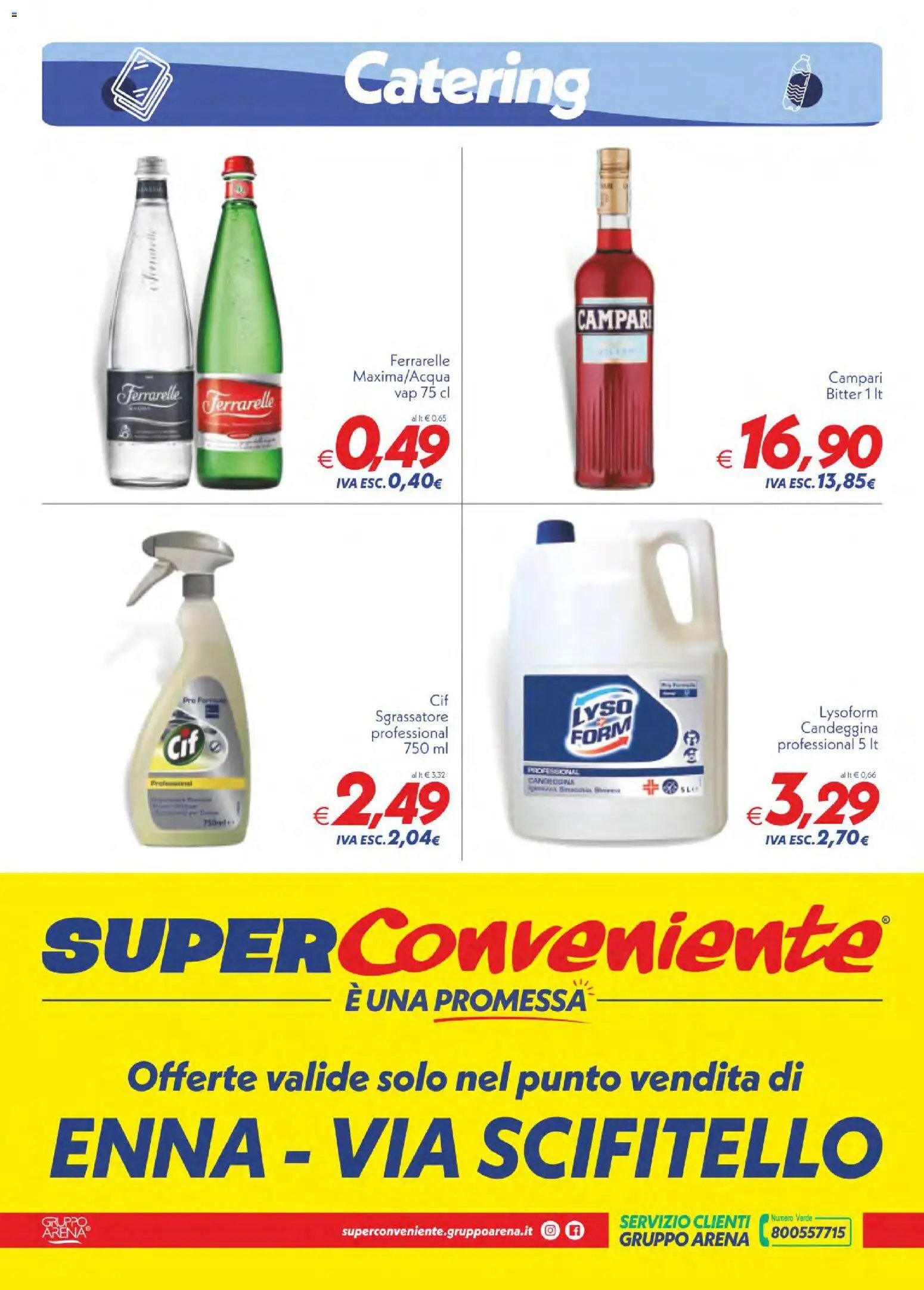 SuperConveniente volantino Catering Enna, Misterbianco